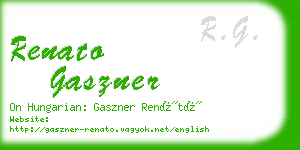 renato gaszner business card